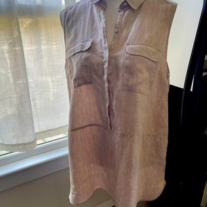 JNY dusty pink linen top